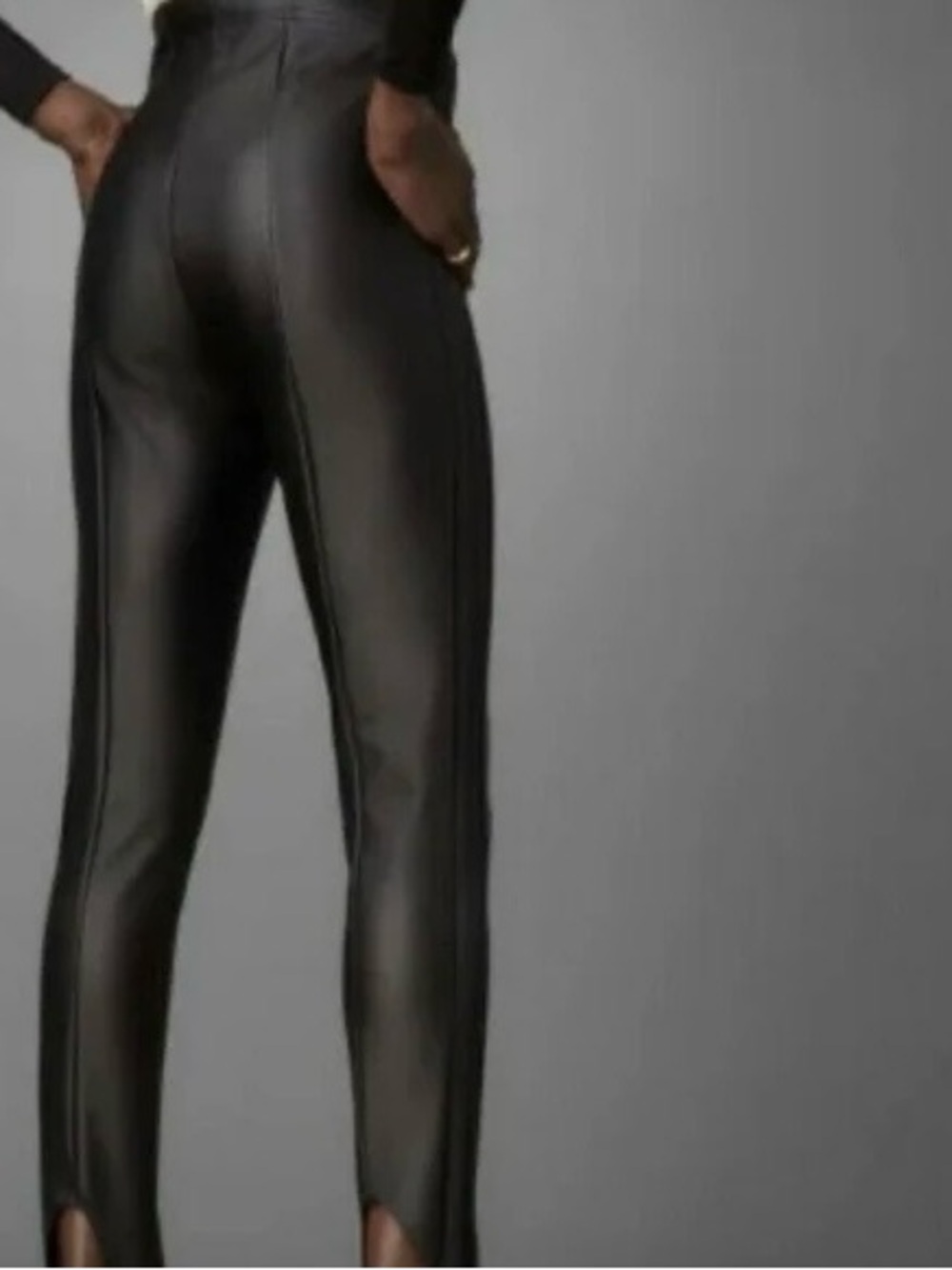 *NWT* ADIDAS Originals Blue Version Women’s Faux Leather Leggings - Size Small - Picture 4 of 10